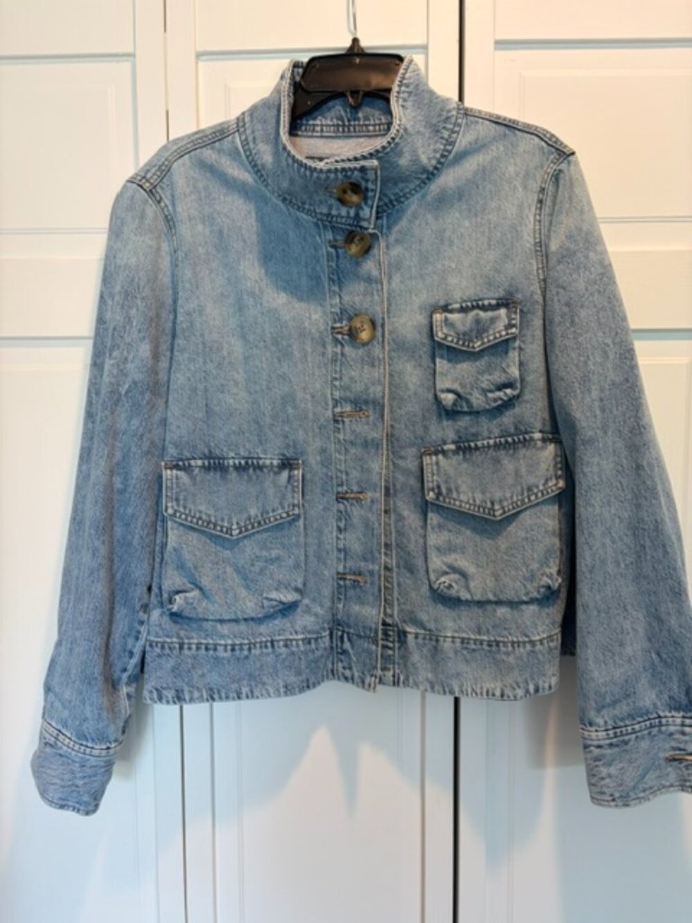 Loft Women's Denim Swing Jacket Size XL